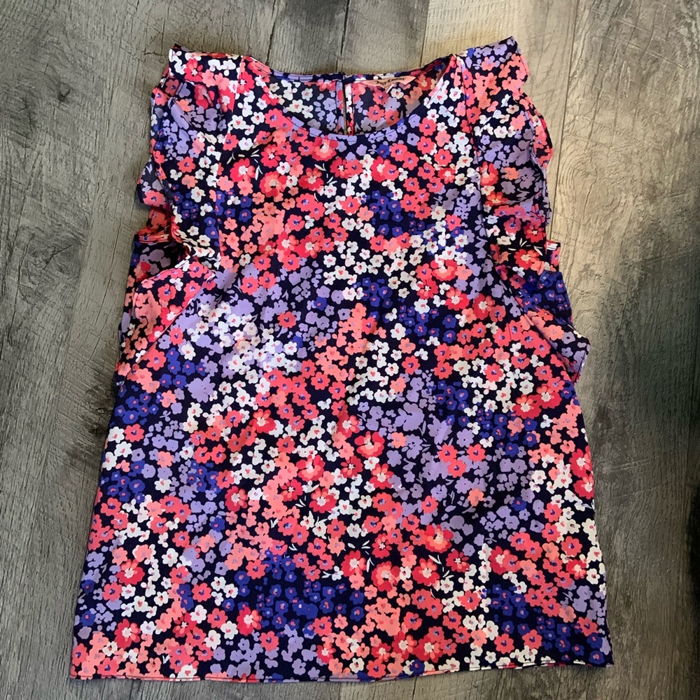 Juicy Couture Floral Blouse with Flutter Sleeves